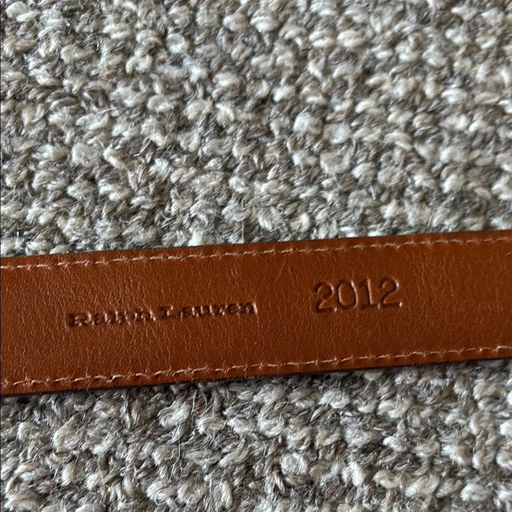 Ralph Lauren Lizard Black womens Belt - Classic Buckle Sz 28 - Picture 3 of 4